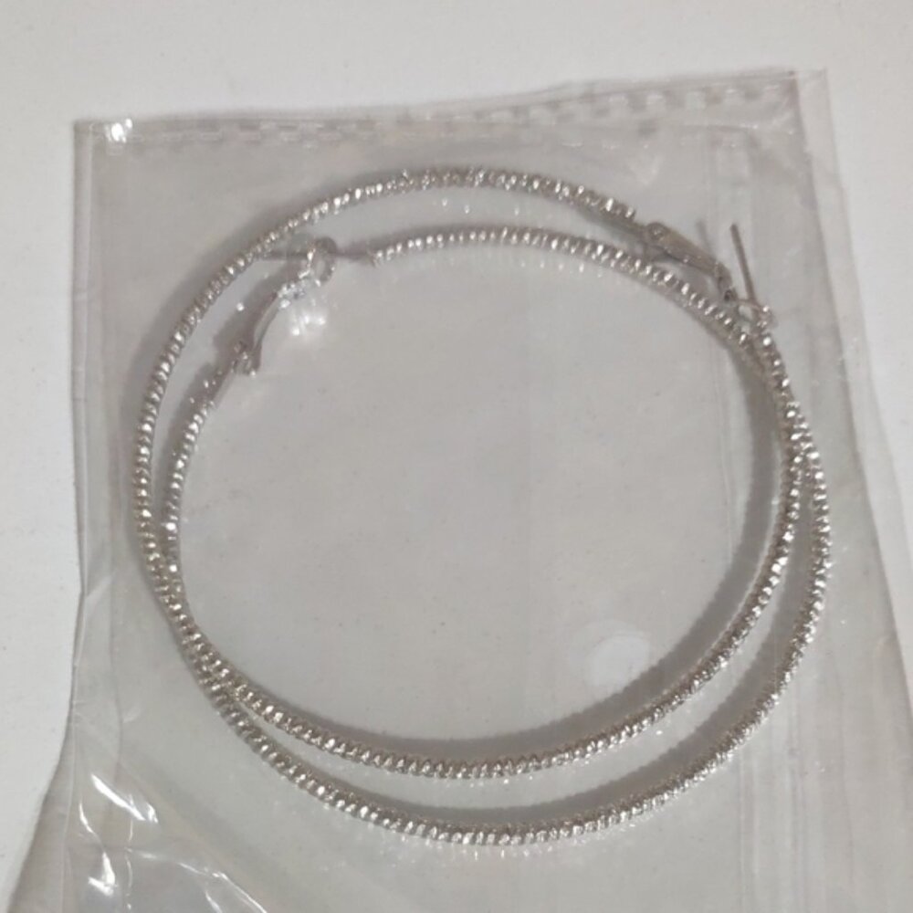 Silver Hoop Earrings Elegant